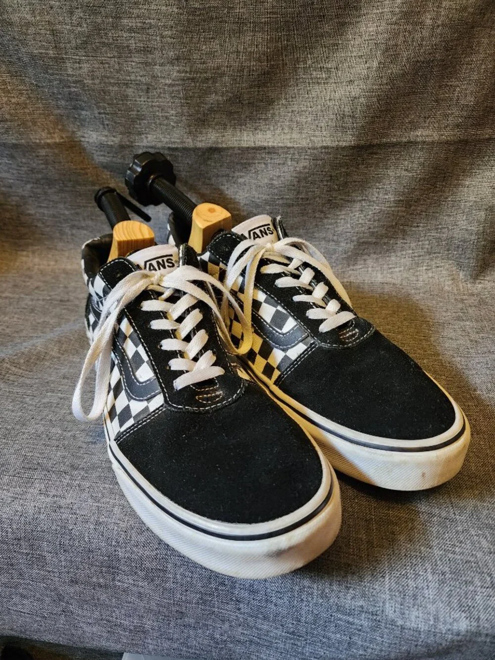 Men's Size 11 Vans Off The Wall Black/White Checkerboard Canvas Lace Up Shoes